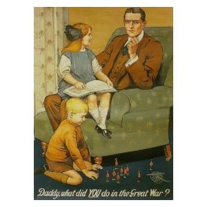 1272 EXTRA LARGE DADDY WHAT DID YOU DO IN THE GREAT WAR METAL ADVERTISING WALL SIGN RETRO ART