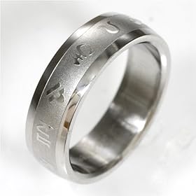 【クリックでお店のこの商品のページへ】ReiZ zodiac☆12星座マークの316Lステンレス・リング/指輪 SGR1880 ＃09号