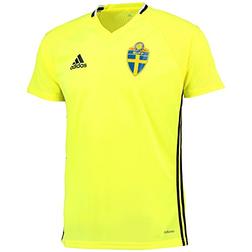 adidas Herren T-shirt SVFF H JSY, Gelb/Blau, 2XL, 4056558637744
