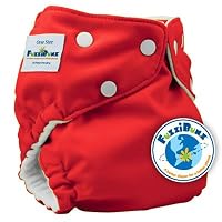 FuzziBunz One-Size Cloth Diaper (Watermelon Color) with ** BONUS ** Rockin Green Soap and Tooth Tissues
