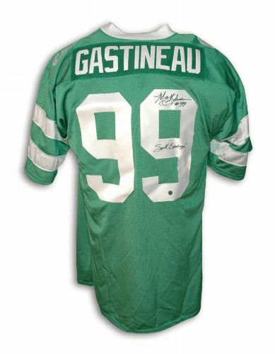 Autographed Mark Gastineau New York Jets Green Throwback Jersey Inscribed Sack Exchange