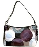 【COACH・コーチ】アシュレイ スナップトップ ハンドルポーチサテンキャンバスxパテントレザー(マルチカラー)(F44136)SV/MC110112 コーチ ポーチ