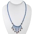 Handmade Turquoise, Silver & Floral Bead Necklace