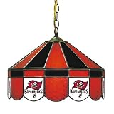 Tampa Bay Buccaneers Stained Glass Pub Light Style: Swag