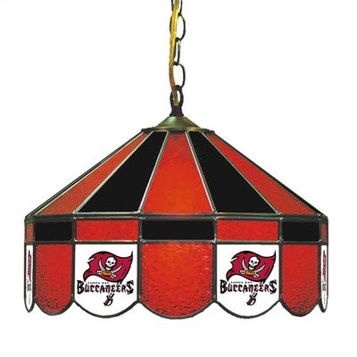 Tampa Bay Buccaneers Stained Glass Pub Light Style: Swag