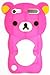 Bukit Cell 3D Cartoon Hot Pink Bear Silicone Case for Ipod Touch 6th / 5th Protector + Metallic Touch Pen