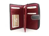 New ladies Visconti Colorado soft leather black red two tone purse wallet CD22