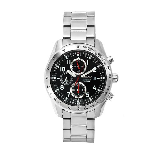 Seiko Men's SNDB59P1 Stainless-Steel Analog with Black Dial Watch