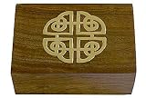 Review Storage  / Wooden Storage Box - Brass Inlay Celtic Knot - 4