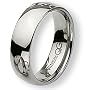 Rounded Polished Titanium Ring (7.0 mm) - Sizes 6-13.5