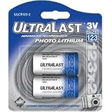 Photo : Ultralast UL-123/2 3V CR123 Photo Lithium Battery Retail Pack