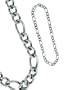 Heavy 40" Stainless Steel Figaro Chain Necklace
