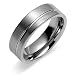 Single groove Brush Finish 8mm Comfort Fit Mens Tungsten Carbide Wedding Band Ring Size 13