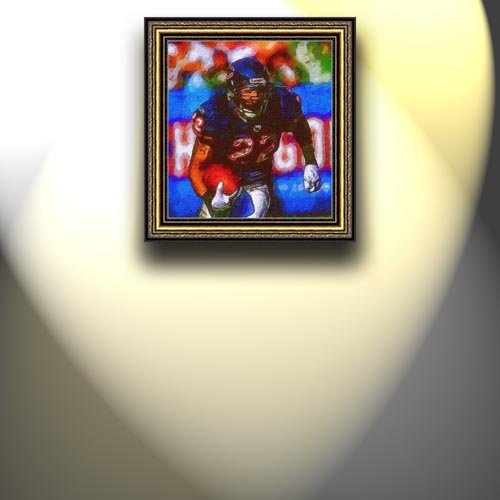 Completely Handpainted American Football Sport Painting, Custom Order FL2671, Oil on Canvas, with Option to Paint Jerry, Brett & Co. from Any Other Favorite Photograph or Picture, Unframed, Size 23'' x 25