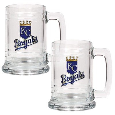 Kansas City Royals 2 Piece 15 oz. Glass Tankard Set