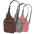 Travelon Leather Expandable Shoulder Bag