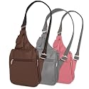 Travelon Leather Expandable Shoulder Bag