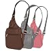 Travelon Leather Expandable Shoulder Bag