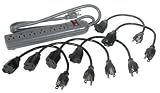Cables To Go - 35549 - 6-Outlet Surge Suppressor with Six 1ft Outlet-Saver Power Extension Cords