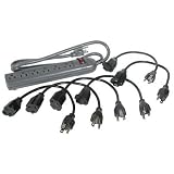 Cables To Go - 35549 - 6-Outlet Surge Suppressor with Six 1ft Outlet-Saver Power Extension... by Cables To Go