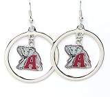 Alabama Crimson Tide - NCAA Floating Logo Hoop Earrings