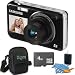 Samsung PL120 14MP Dualview Black Digital Camera, Dual LCDs, 5x Wide-Angle Zoom Lens, HD Video, Image Stabilization. Bundle Includes 4 GB Memory Card, Deluxe Carrying Case, and 3Pcs. Lens Cleaning Kit.