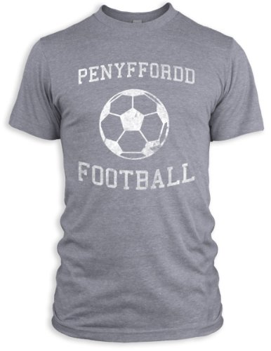 Vintage Distressed Penyffordd Football Tri-Blend T-Shirt, Athletic Grey, L