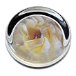 Golden Petals - Small Round Glass Paperweight