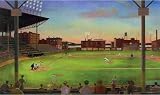 Baseball Under the Lights Chair Rail Mural Baseball Under the Lights Chair Rail Mural