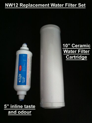 Nw12 Ceramic Undersink Drinking Water Filter System Replacement Water Filter Set