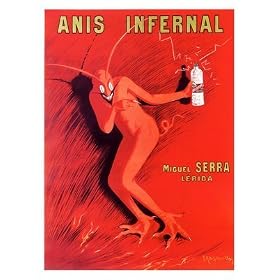 Retro Alcohol Prints: Anis Infernal - Artist: Leonetto Cappiello, Liquer, Drinks Advert Print - 40x30cm