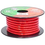 Pyramid RPR825 8 Gauge Power Wire 25 feet OFC (Clear Red)