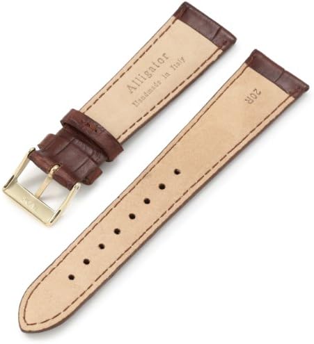 Artisan of Italy AITPD600-1420MR Men's Dress Padded Matte Alligator 20mm Cognac Watch Strap