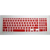 CaseBuy&reg; Red Translucent Ultra Thin Soft Silicone Keyboard Cover Protector Skin for Dell Inspiron 15 3000 5000 series i3541 15-3542 i3542 15-3543 i3543 15-3551 i3551 15-5545 i5545 15-5547 i5547 15-5548 i5548 17-5748 i5748 17-5749 i5749 series - US Layout Compatible Models Listed in Product Description