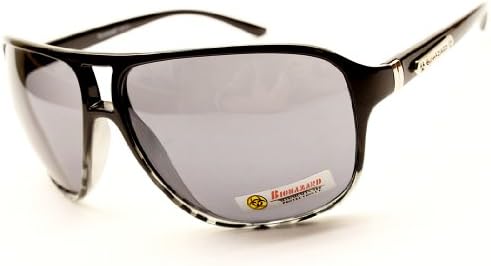 Bz107 Turbo Aviator Biohazard Fashion Sunglasses Mens (black tortoise, gradient)