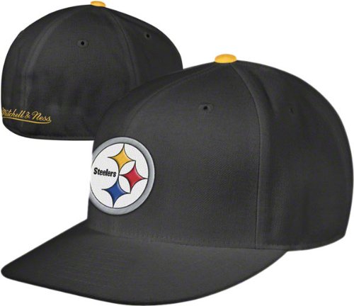 Pittsburgh Steelers Mitchell & Ness Throwback Basic Logo Fitted Hat