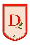 Monogram Holiday Regular Size Flag - D