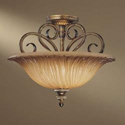 Minka Raffine Aged Patina 2 Light Semi Flush 962-243