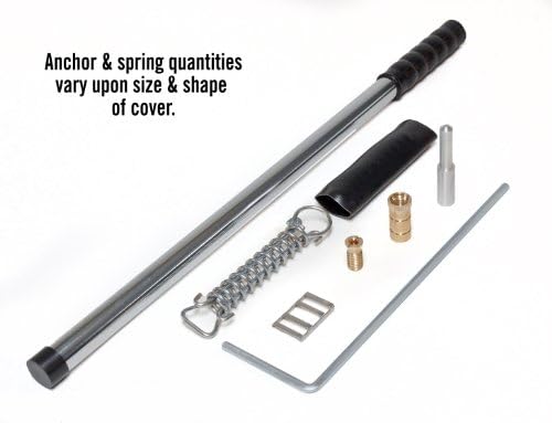 GLI Secur&Clean 16 FT X 36 FT Rectangular Solid Safety Cover System with Kleen Screen Drain, Blue