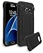 Bastex Samsung Galaxy S7 Case, Hybrid Heavy Duty Slim Fit Black Rubber Silicone Cover with Hard Plastic Shell Case for Samsung Galaxy S7 (Black)