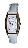 Coach Francine Oblong Copper with White Leather Strap Wrist Watch