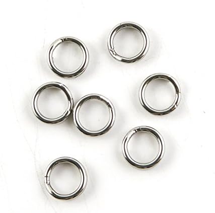 50 Pieces Fishing Swivel Tackle Fly Solid Clip Bulk Lots Wholesale Supplies A0042 Split Ring 7.2MM