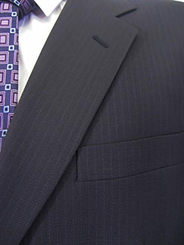 Silvio Bresciani Mens Navy Blue Stripe Italian Wool Suit- Size 50R
