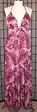 APSARA Rath Spaghetti Maxi Silk Dress in Angels Crimson Print