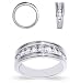 Attractive 1 CTW Diamond Band 14 KT Mens Bold 14K White Gold Ring