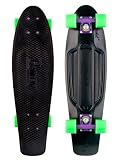 Penny Skateboards Nickel Complete Skateboard - Black Deck - Purple Trucks - Green Wheels