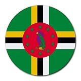 Dominica Flag Round Mouse Pad