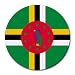 Dominica Flag Round Mouse Pad