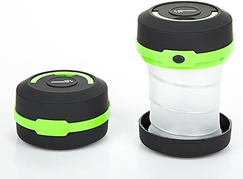 SUNZONE Camping Lantern, Portable Collapsible Flashlight LED Lantern Light for Camping, Fishing,Hiking &amp; Emergencies (Green)