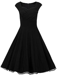 Cocktail Bubble Dress Vintage Draped Cotton Wedding Party Dress 